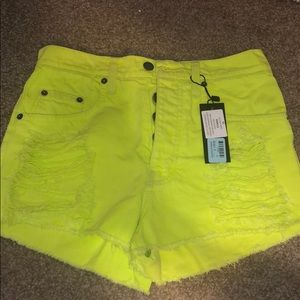 LF NWT neon shorts